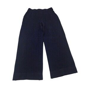 St. John Basics Pull On Sweater Pants Women's 6 Navy Blue E25.4